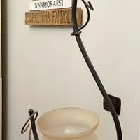 Lampadario in ferro battuto