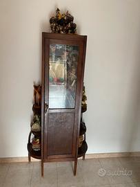 Vetrinetta in legno con vetri Vintage