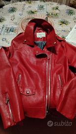 Giubbotto eco pelle rosso taglia M da donna