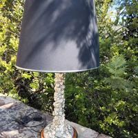 lampada da tavolo vintage nero e argento