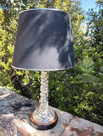 lampada da tavolo vintage nero e argento