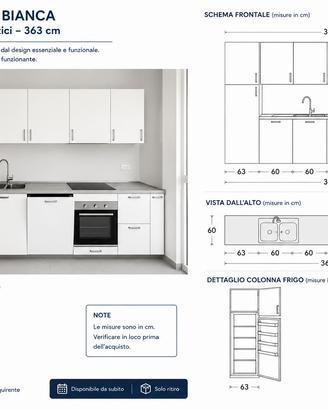 Cucina IKEA VEDDINGE 363cm con elettrodomestici