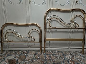 Coppia di letti singoli in ottone "Essebi Cantù"