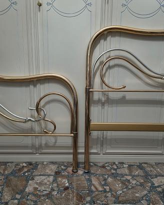 Coppia di letti singoli in ottone "Essebi Cantù"