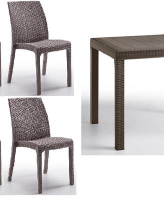 Tavoli e Sedie Per Esterno Set Cod83E Polipropilen