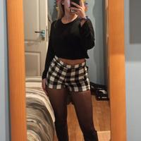 Shorts Sophie Charlotte a quadretti bianco e nero