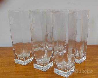 6 bicchieri in cristallo con secchiello ghiaccio