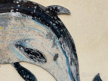 Pesce in statua ferro