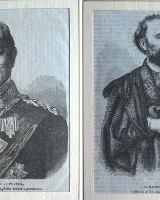 Stampe Antiche Ritratti 1871