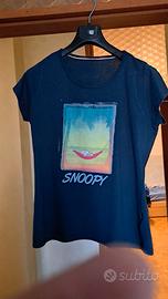 T-shirt stampa Snoopy blu - Tg L