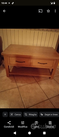 Tavolino salotto legno rovere