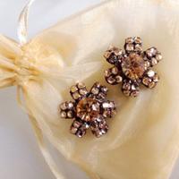 Orecchini Sharra Pagano vetro color giallo topazio