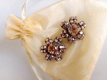 Orecchini Sharra Pagano vetro color giallo topazio