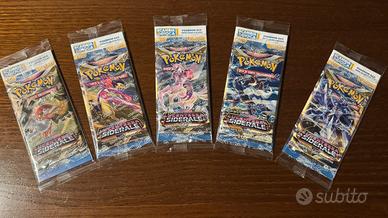 Artset 5 Bustine Pokemon Lucentezza Siderale