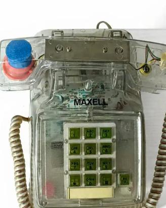 Telefono fisso  Maxell trasparente (raro)