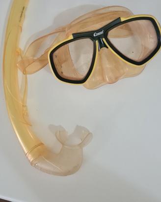Maschera cressi più un  calzare 