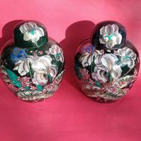 coppia vaso artigianato cinese vintage