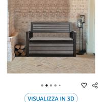 cassapanca da esterno in PVC 