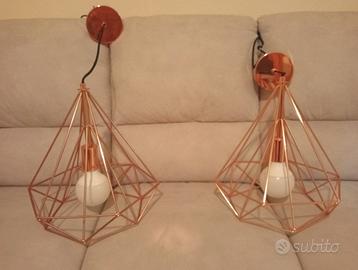 Coppia di lampadari (cromati). 50€