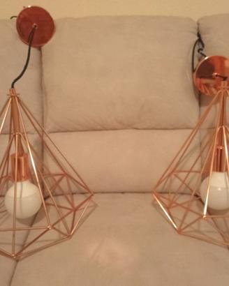 Coppia di lampadari (cromati). 50€
