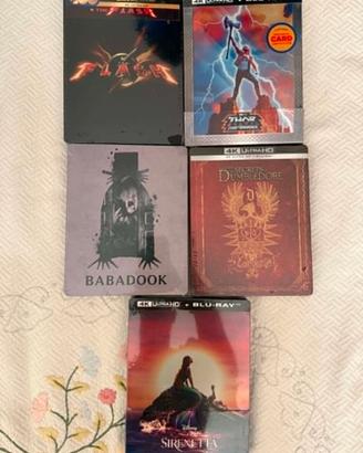 LOTTO STOCK 5 STEELBOOK NUOVE 4K ULTRA HD BLU-RAY