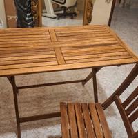 tavolo legno piu sedie