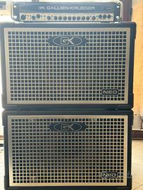 Ampli Gallien Krueger 700rb e 2 casse Neo 112