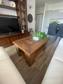 Tavolino arte povera, legno massello