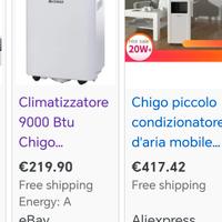 Chigo climatizzatore portatile 3 in 1