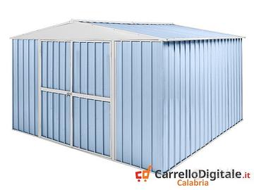 Box in Acciaio da giardino 360x345cm azzurro