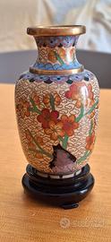 Vaso cloisonné cinese stile vintage –  10 cm