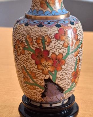 Vaso cloisonné cinese stile vintage –  10 cm