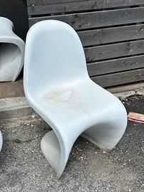 Sedia Vitra Panton Chair in finitura bianca