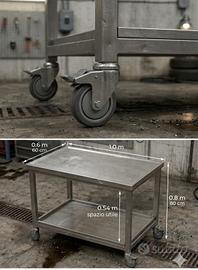Carrello acciaio INOX