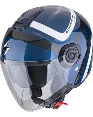 Casco Jet Scorpion Exo-City II Evo blu nero bianco