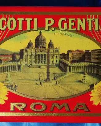 RIPRODUZIONE DI SCATOLA IN LATTA CON LOGO VINTAGE