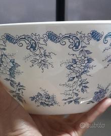 INSALATIERA VINTAGE VETRO OPALE BLU 