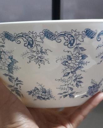 INSALATIERA VINTAGE VETRO OPALE BLU 