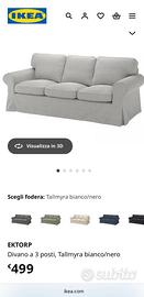 Divano Ikea Ektorp 3 posti
