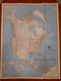 Mappa politica del Nord America. 100 cm x 77  cm.