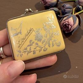 Antico portamonete in bachelite anni 20 decorato