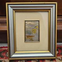 Quadretto Vintage Paesaggio Marino Argento 925