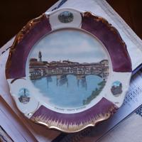 Piatto decorativo ceramica Firenze Ponte Vecchio