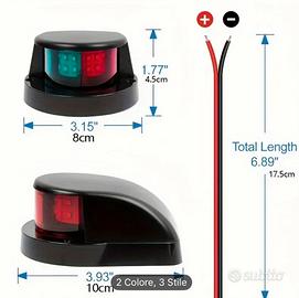 Luci di navigazione verde e rossa