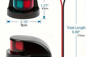 Luci di navigazione verde e rossa