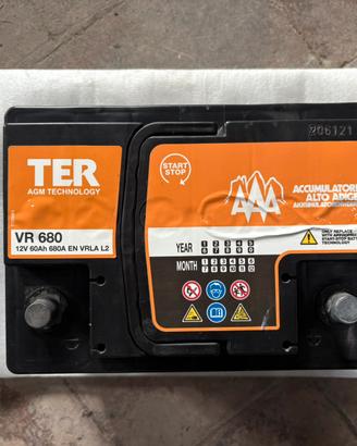 Batteria AGM TER VR 680 Start&Stop 12V 60Ah 680A