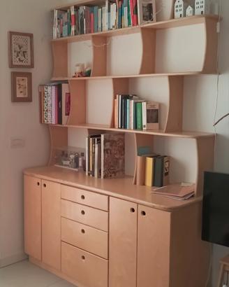 Credenza-Libreria  stile scandinavo 