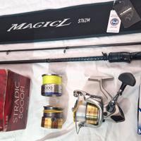 Combo spinning Stradic mulinello canna trecciato