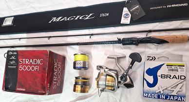 Combo spinning Stradic mulinello canna trecciato