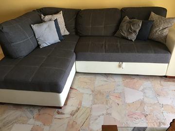 Divano letto ad angolo con contenitore